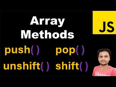 Push pop unshift shift in javascript