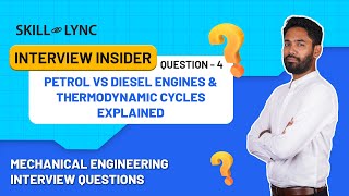 Petrol vs Diesel Engines: Thermodynamic Cycles| Video 4 |Mechanical Engineering Interview Questions