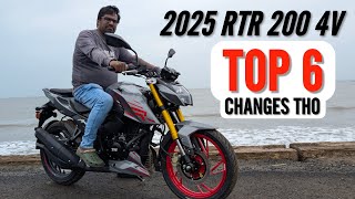 RTR 200 4v 2025 with top 6 updates | Telugu Review
