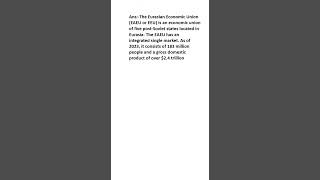 What is Eurasian Economic Union?