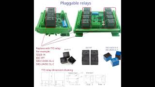 4/8 channel 7-24V pluggable relay module RS485 Modbus Remote IO Delay Switch