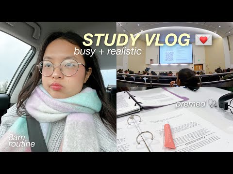 busy UNI vlog 💌 | 8am premed routine, first week of classes, busy + productive, balancing life
