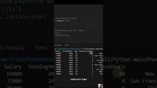 Drop Columns in pandas DataFrame | Clean Your Data Efficiently #pythonprogramming #pythonlearning
