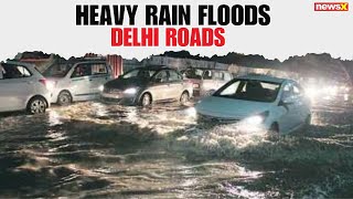 Delhi Rains Ground Visuals Emerge: Ghaziabad Reels Under Flooded Roads; Traffic Police Deployed