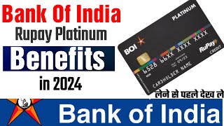 Bank of India Rupay Select Credit Card Benefits in 2024 | BOI Credit Card | सबको मिलेगी कार्ड |