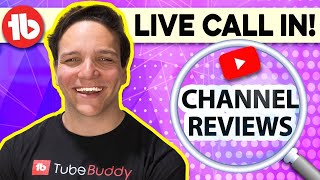 YouTube Channel Reviews LIVE! Call in and ask your questions!