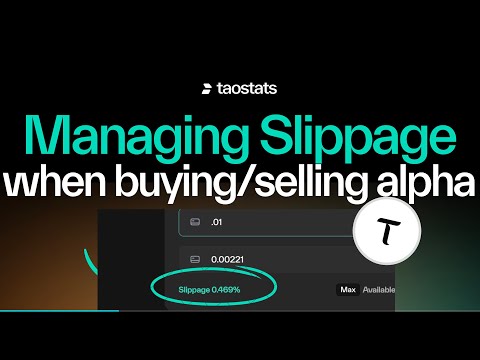 Managing Slippage in your Alpha transactions