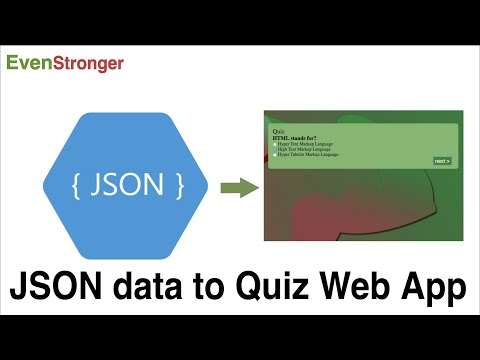 Quiz Test Web App using simple JSON data