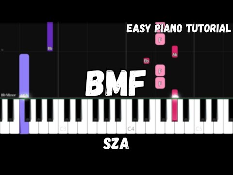 SZA - BMF (Easy Piano Tutorial)