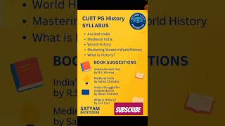 cuet pg 2026 History syllabus and book suggestions #cuetpgupdate #history #cuetpg