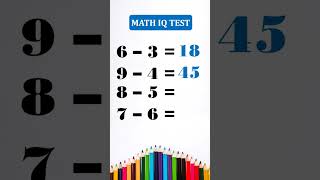 Maths Quiz IQ CHALLENGE // Riddles and Brain teasers & Puzzles // #maths #mathsquiz #shorts