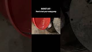 Bucket of FUN #sump #floodalert #basementdefender #homeprotection #sump #basementwaterproofing