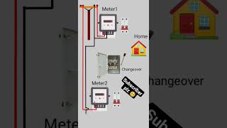 two meter with change over #howtorepair #electrical #ytshorts #changeoverswitch #changeover