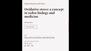 Oxidative stress: a concept in redox biology and medicine | RTCL.TV