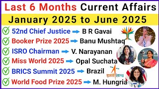 Last 6 Months Current Affairs 2025 | Top 200 Important Current Affairs 2025 | Current Affairs 2025