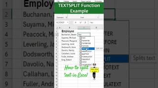 👉Split text into cell column Formula in Excel | TextSplit Function. 🎯 #short #smartwaystowork #excel
