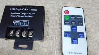 11keys wireless single color rf led dimmer brightness adjustable 12-24V 30a 720w dc led dimmer