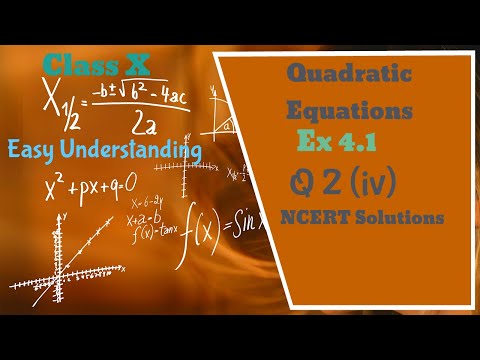 Class 10 Ex 4.1 Q2 (iv) Quadratic Equations #justmath #class10math #mathseba