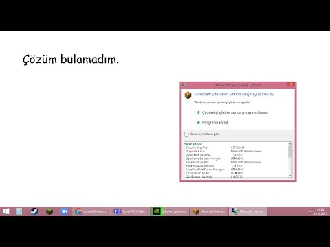 Minecraft Education Edition CRASH Hatası Her şeyi denememe rağmen olmuyor diyenlere bir çözüm yolu..