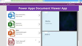 PowerApps document viewer (PDF, Word, PowerPoint, Excel, or any document type)