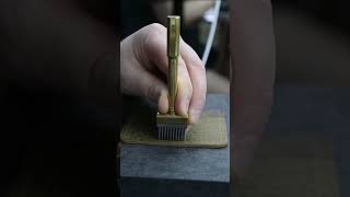 I punch holes in the cardholder with Sinabroks punches | apleathergoods