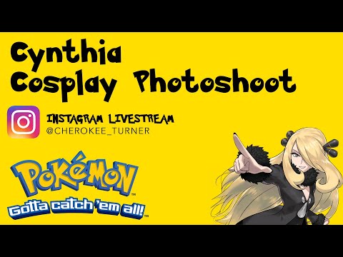 Cynthia Pokemon Cosplay Photoshoot (Instagram Livestream)