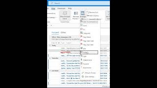 How to group emails by subject in Outlook? #shorts