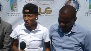 USA Champion Inika McPherson at the official opening of the Alethics track