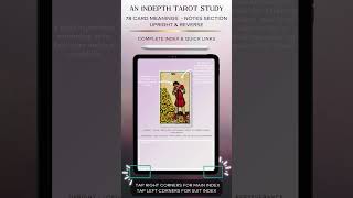 Tarot Card Digital Notebook & Study | Hyperlinked eBook on the 78 Card Deck | Enhance Your Readings!