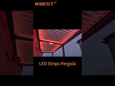 LED Strips Pergola -Wow it's really cool ! Wbest model 135F morden pergola !#modernpergola#LEDstrips