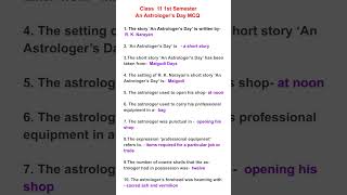 An Astrologer's Day by R.K Narayan MCQ || Class 11 English An Astrologer's Day MCQ |#english #shorts
