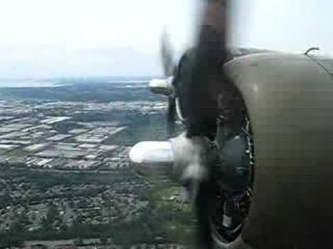 B-17 in flight from navigator's position