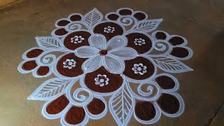 Easy  flowers  🌹2025 padi kolam  3*2 🌹maasi madham rangoli  🌹special kolam   🌹pandaga diya muggulu