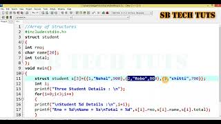 Array of Structures in C-Language Practical | Array of Structures | C Programming