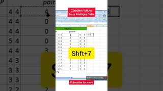 #shorts Combine Values from Multiple Cells | excel tips and tricks