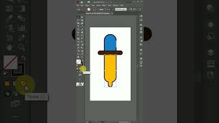 Eyedropper Tool Vector Design In illustrator. #shorts