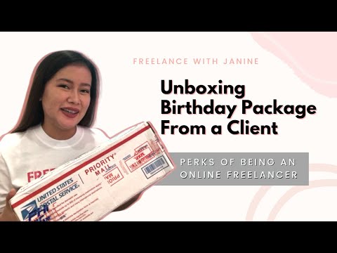 Perks of Online Freelancing: Unboxing Packages from Clients