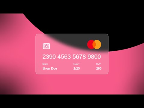 Glassmorphism Card Effect With Master Card Design Using HTML and CSS | Fast Coder