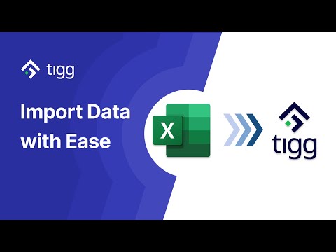 Import Masters and Transaction Data from Excel into Tigg