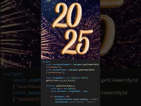 Happy New Year Countdown |HTML|CSS, JAVASCRIPT  #coding #webdevlearning #shorts #frontend