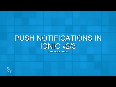 Push Notifications in Ionic v2/v3 using OneSignal