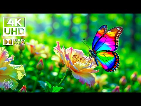 Serenade of Wings in a Garden of Bat Flowers 4K 🌑 Mysterious Black Petals and Gentle Insect Whispers