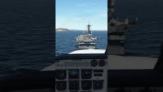 Landing on a SHORT and TIGHT ship! #flightsimulator #fs2020 #shorts