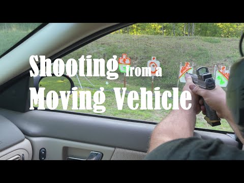 Shooting from Inside the Vehicle while moving at 20-25 yards - Fun Practice Drill.