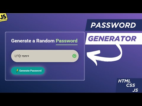 Practical JavaScript Project: Password Generator Tutorial: Using HTML, CSS, and JavaScript.