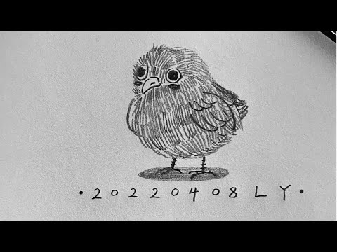 06速写｜铅笔手绘｜两分钟画出可爱的小鸟