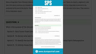 Scaled Professional Scrum (SPS) PDF Dumps | #DumpsChief