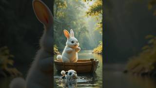 Rabbit help a injured panda cub #cute #rabbit #funny #shorts #cute #animals #panda