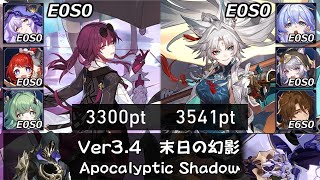【崩スタ】無凸無餅 カフカと飛霄｜末日の幻影4の攻略とちょい解説 Ver3.4｜ブラックスワン、トリビー、フォフォ、ロビン、サフェル【崩壊スターレイル／スタレ／Honkai Star Rail】