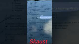 SKAUST TYPIST exam paper
